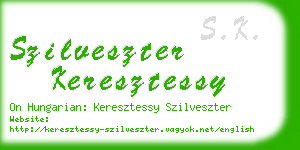 szilveszter keresztessy business card